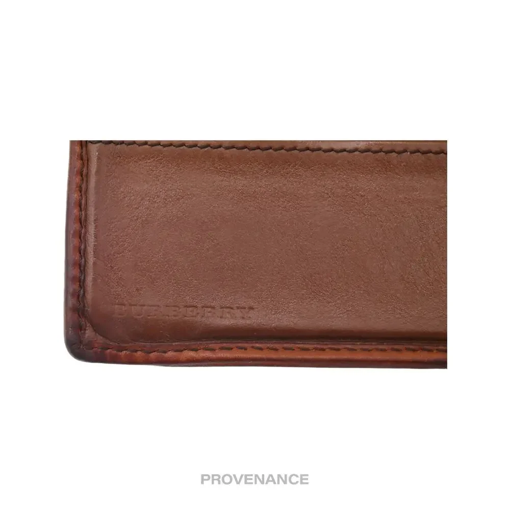 🔴 Burberry Nova Check Canvas Bifold Wallet - Brown